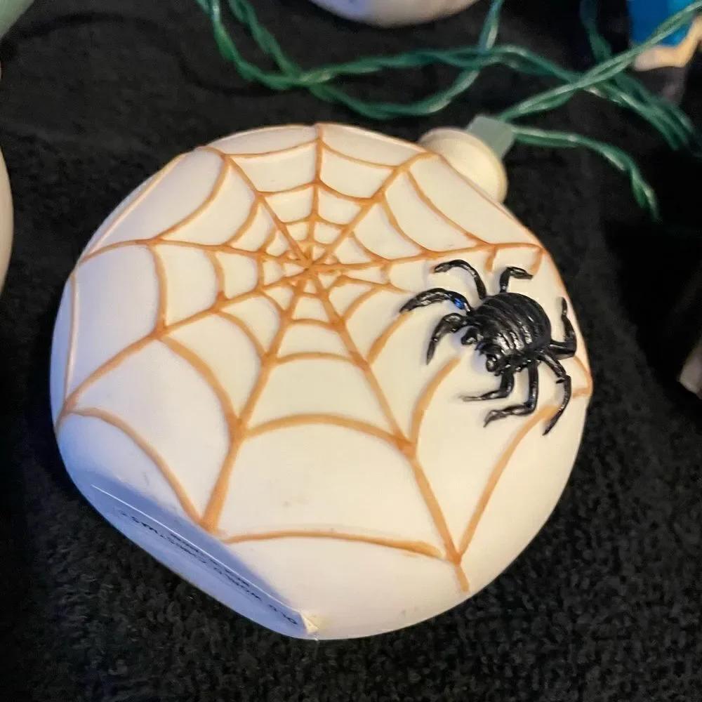 RARE Old World Christmas 1983 Halloween Witch Spider Scarecrow String Lights